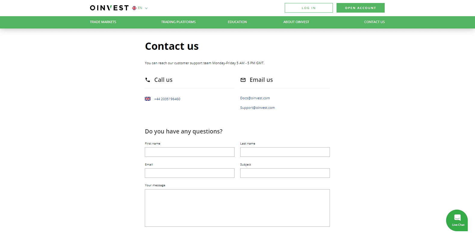 Oinvest Review customer support Oinvest Review customer support